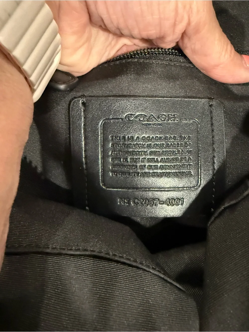 Coach Edge Leather Backpack Gray Black Yellow C2057-4001 Unisex